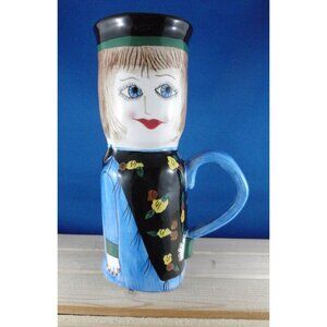 MUG VASE Caroline Coffee Lady Designs by Susan Paley, Bella Casa by Ganz RETIRED